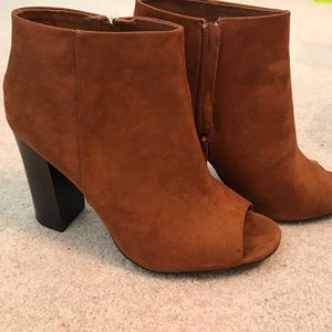 Brown Suede Booties