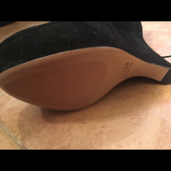 Hot Authentic New Prada Suede wedges - Picture 3 of 4