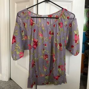 Express floral and lace top!
