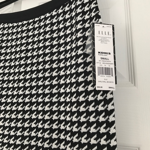 Elle black and white pencil skirt. Nwt - Picture 2 of 2