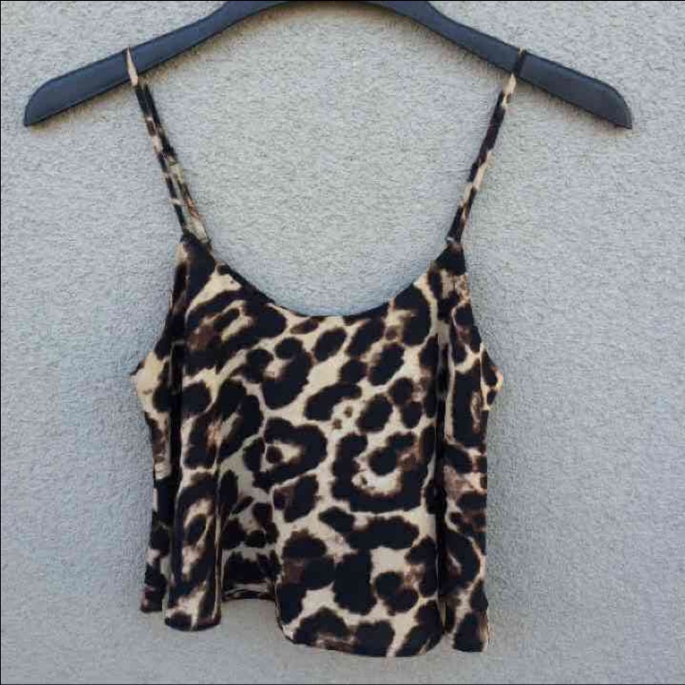 leopard crop top TRADED