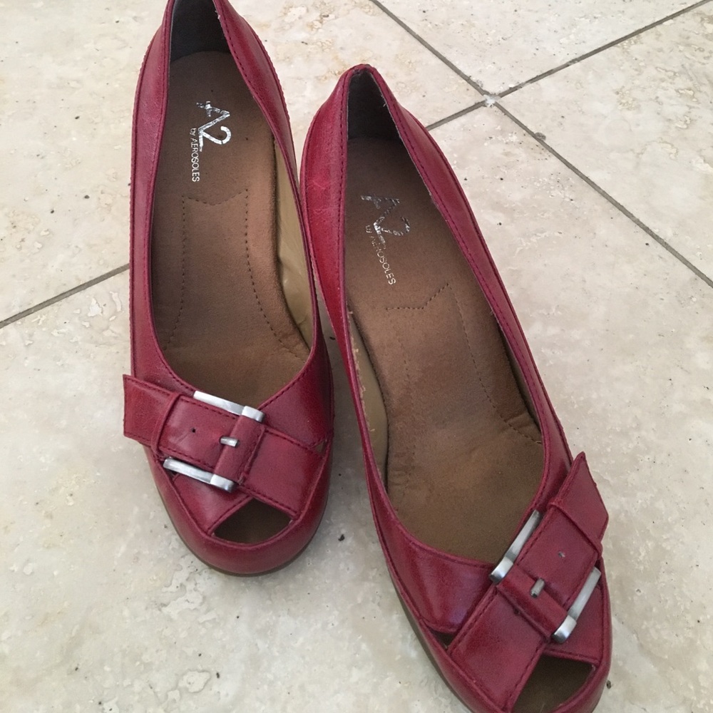 Women A2 red shoes by aeorosoles