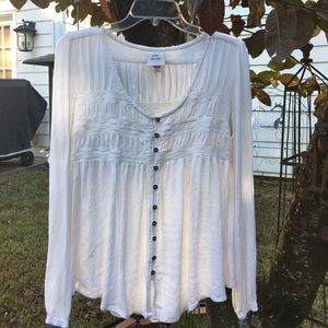 Gauzy Light Weight Long Sleeve Knox Rose Top