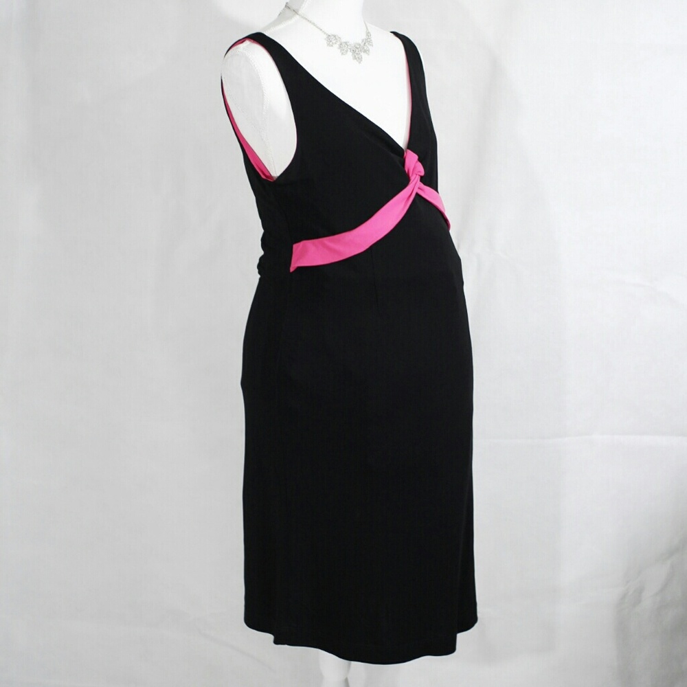 SOLD Maternity Dress Black and Pink Sleeveless