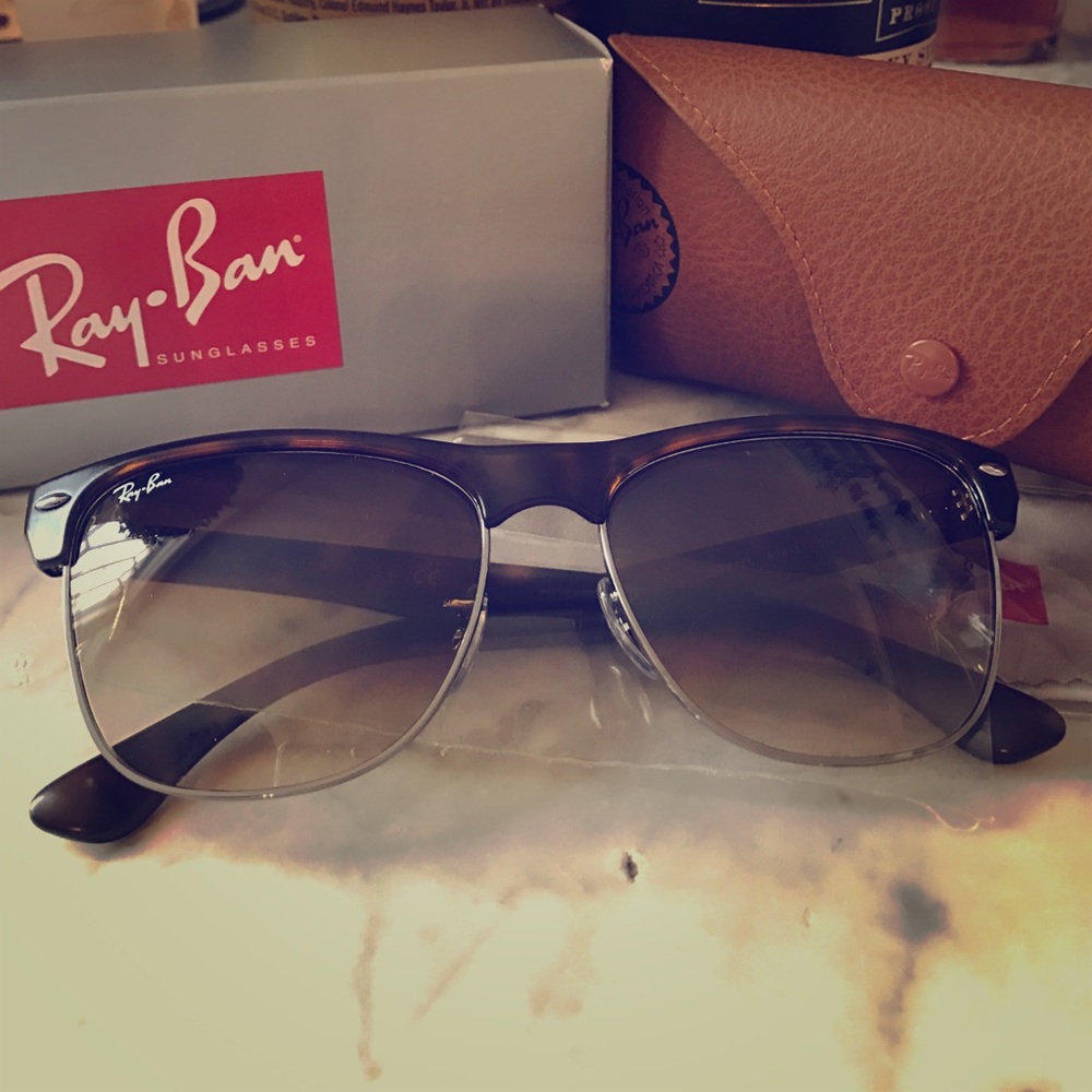 Ray-Ban Unisex Clubmaster Oversized Sunglasses