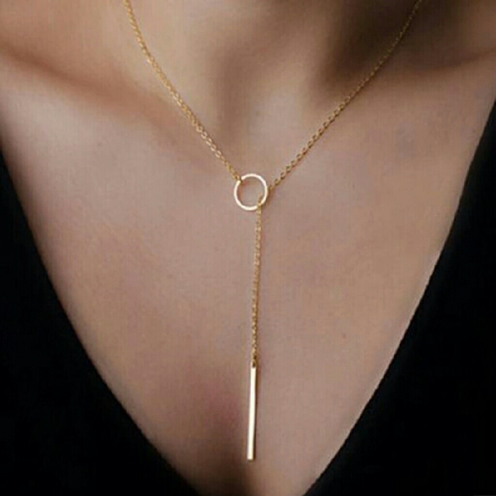 Minimalist no-hook gold necklace💓