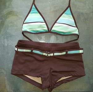 JAG  2 piece belted surf shorts swimsuit