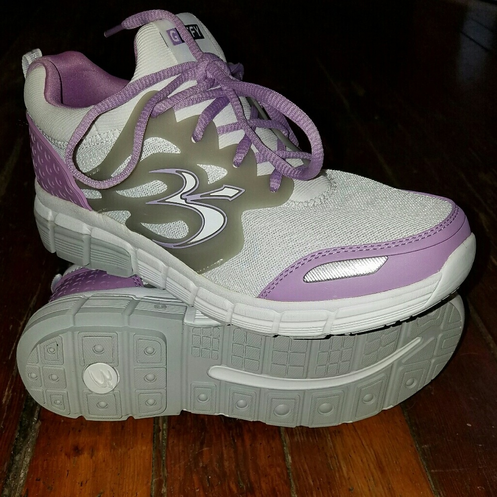 Purple sneakers