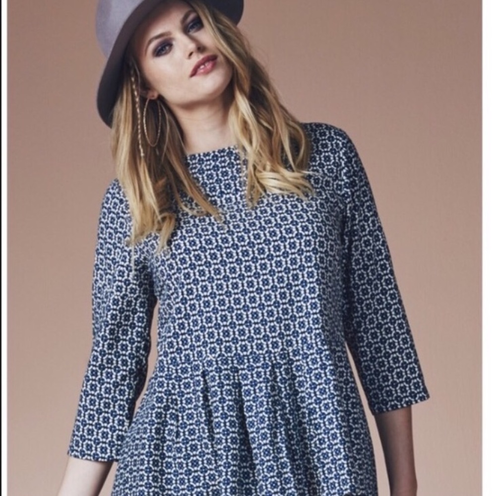 NWOT Simply Be Tile Print Smock Top