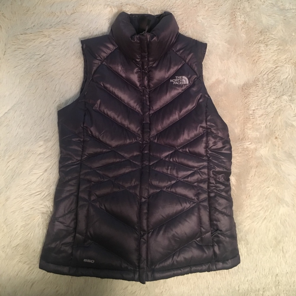 purple north face vest