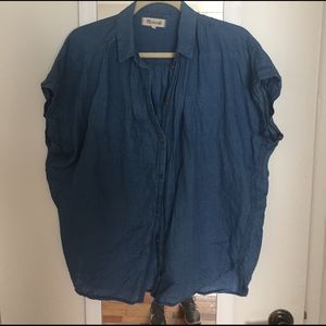 Madewell sz M Drapey chambray shirt