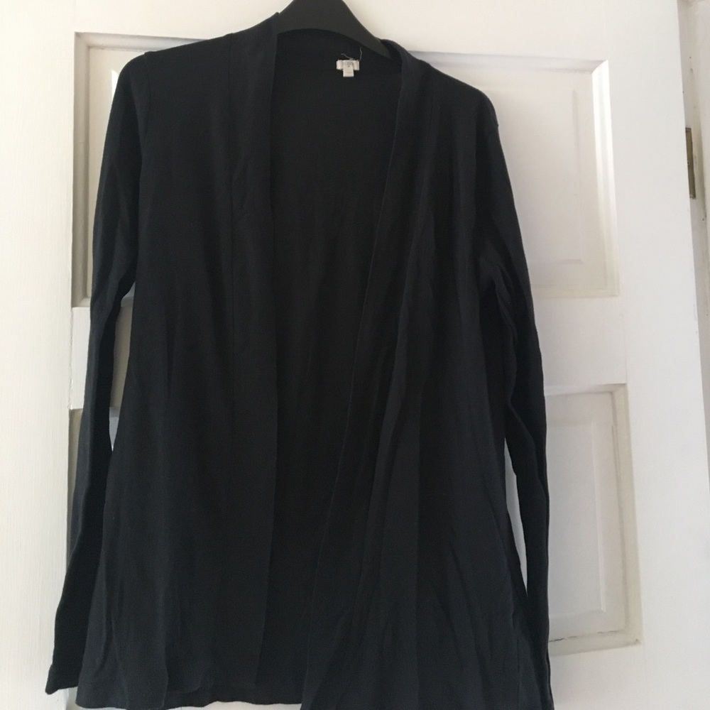 J Crew Factory black lightweight cardigan