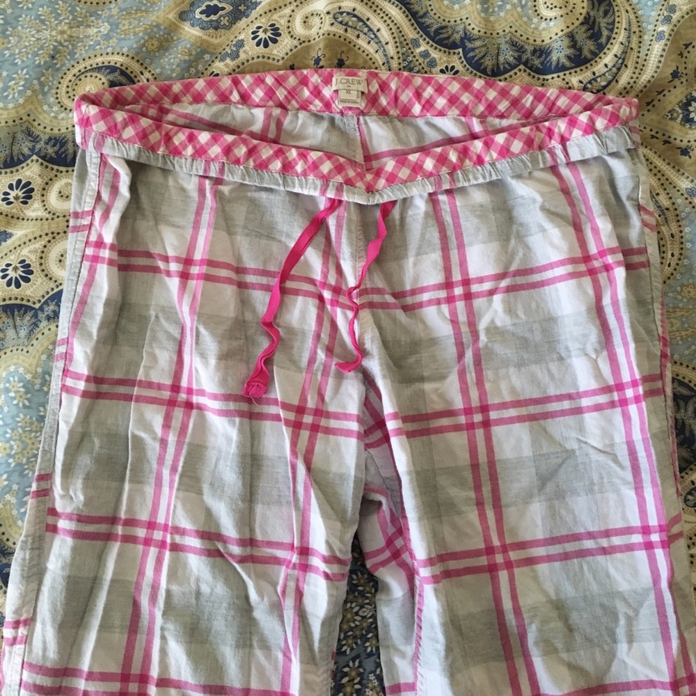 J Crew Factory Pink Plaid Pajama Pants 🎀