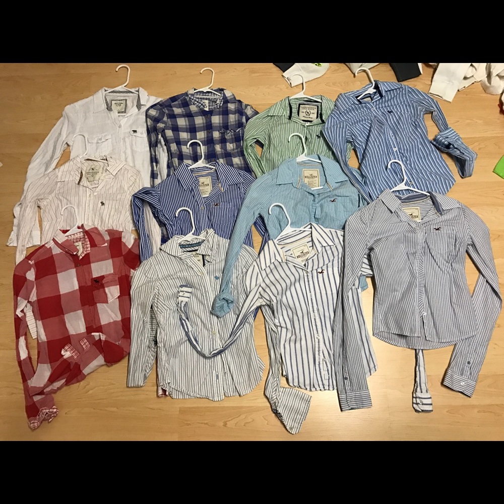 Button downs A&F and Hollister