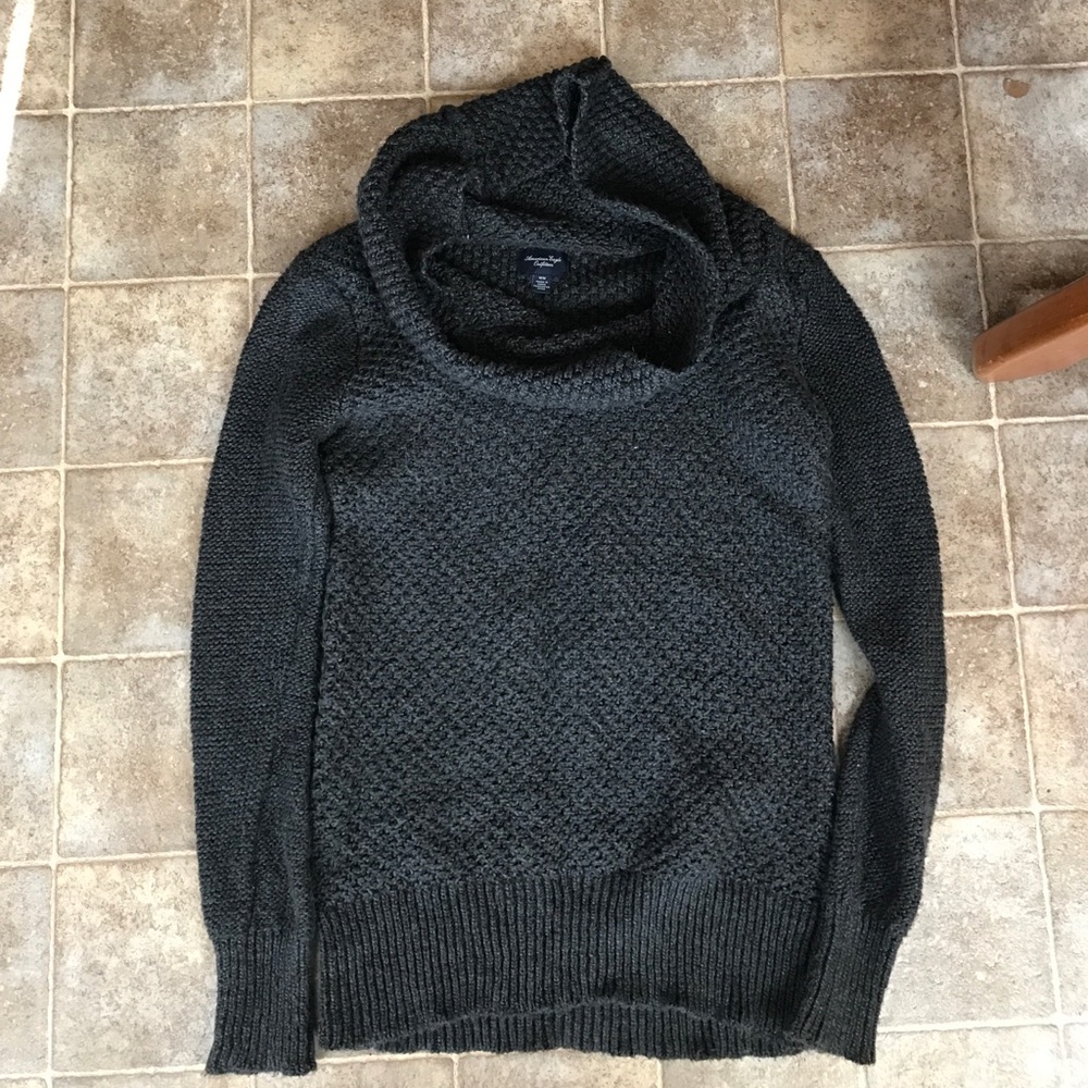 Long sweater with Cowl Neck