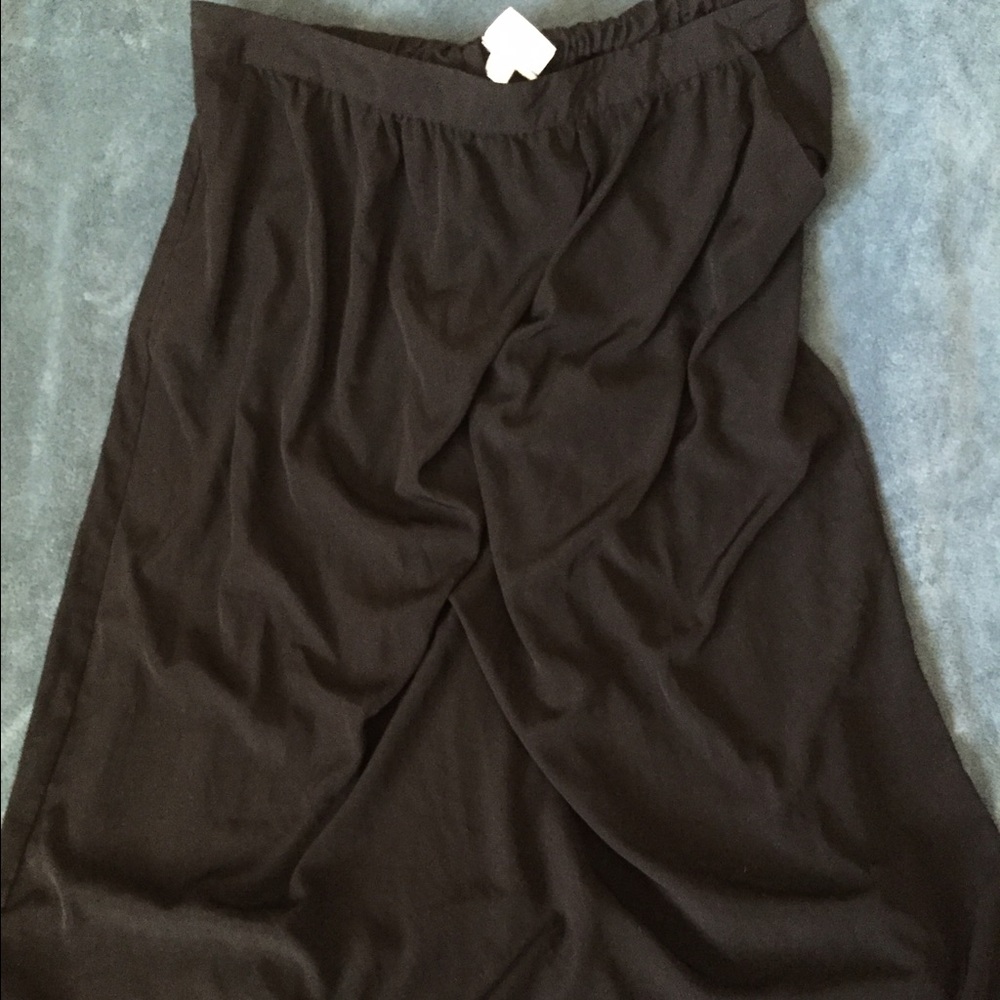 Silky Black Maxi Skirt