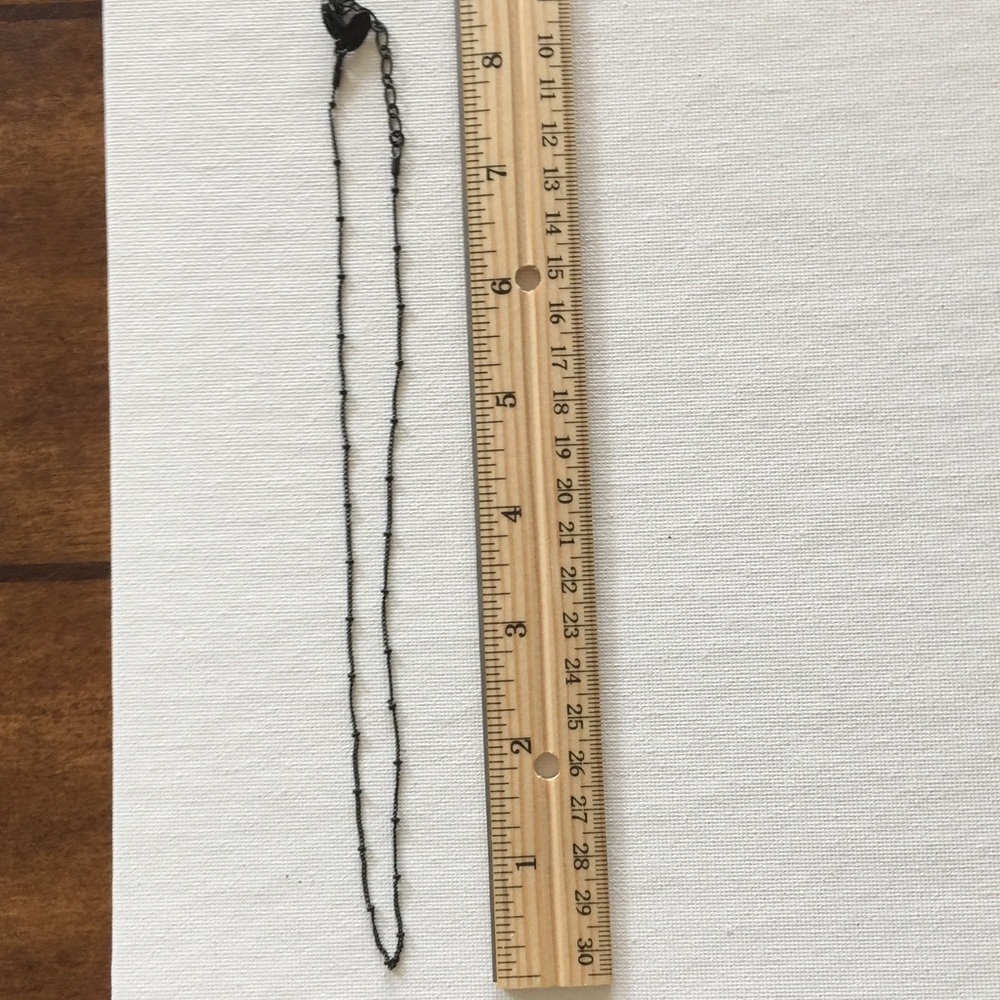 Lot of 9 black ball station chains - 16"-18" long