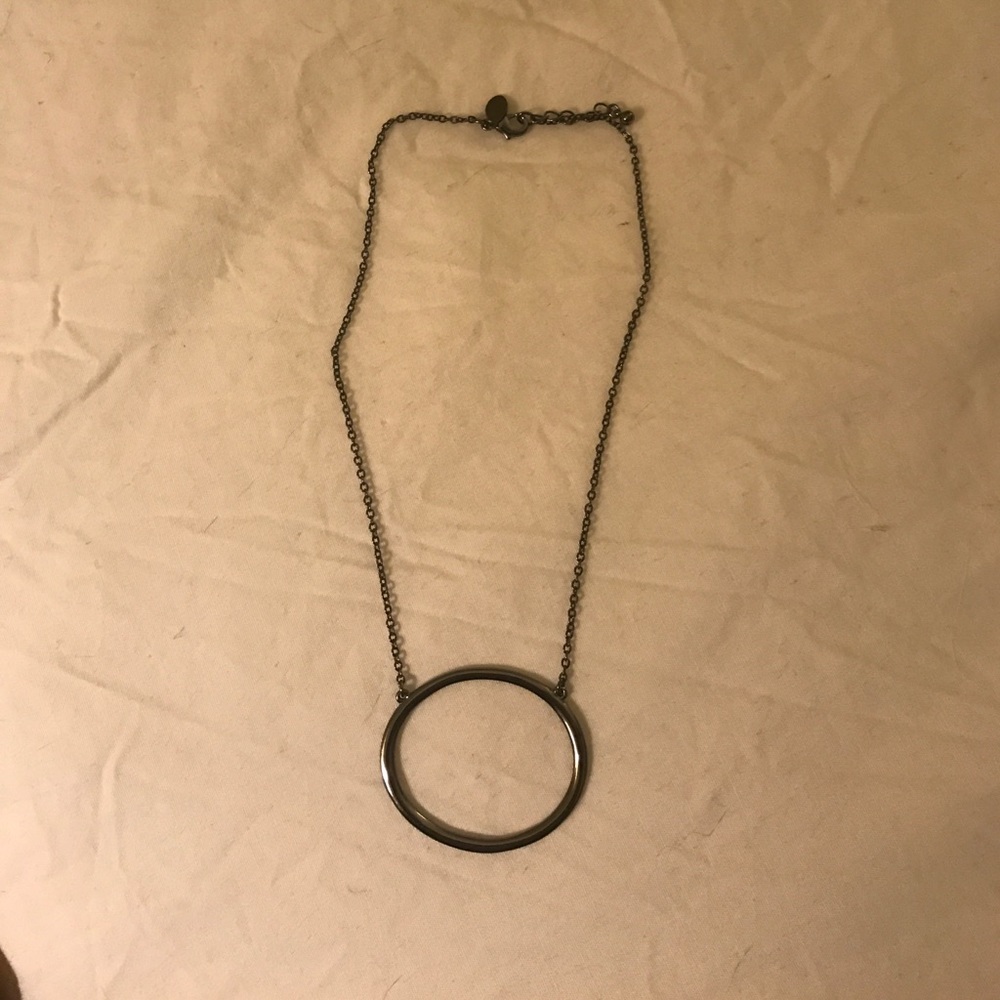 Gunmetal necklace adjustable 1"
