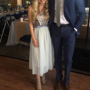 Evening Embroidered tulle dress