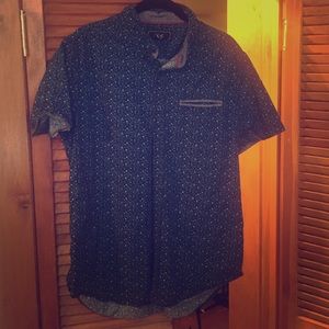 Short sleeve button up cotton shirt