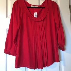 Loft beautiful red blouse. NEW WIH TAGS. Size s.