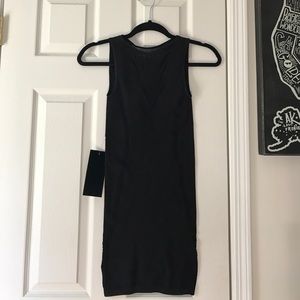Front & Back V, black, Bebe dress