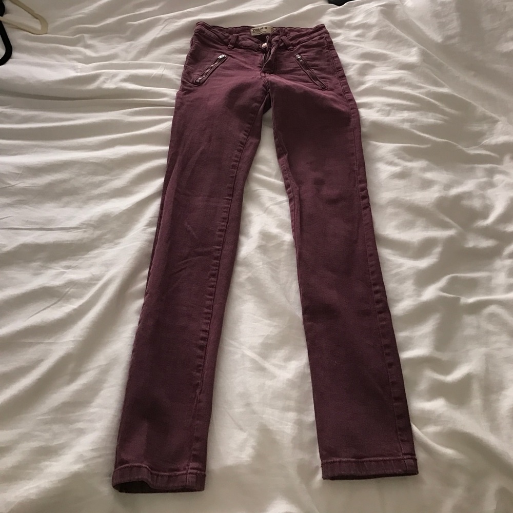Maroon jeans