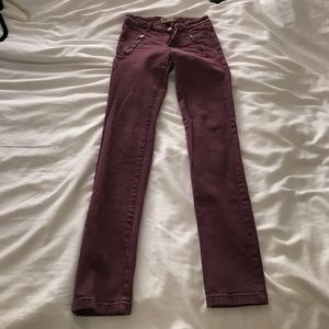 Maroon jeans
