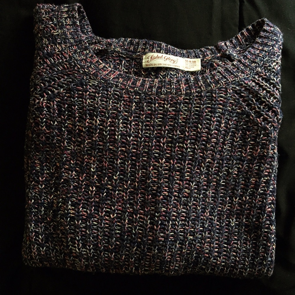 Blue multi knitted sweater