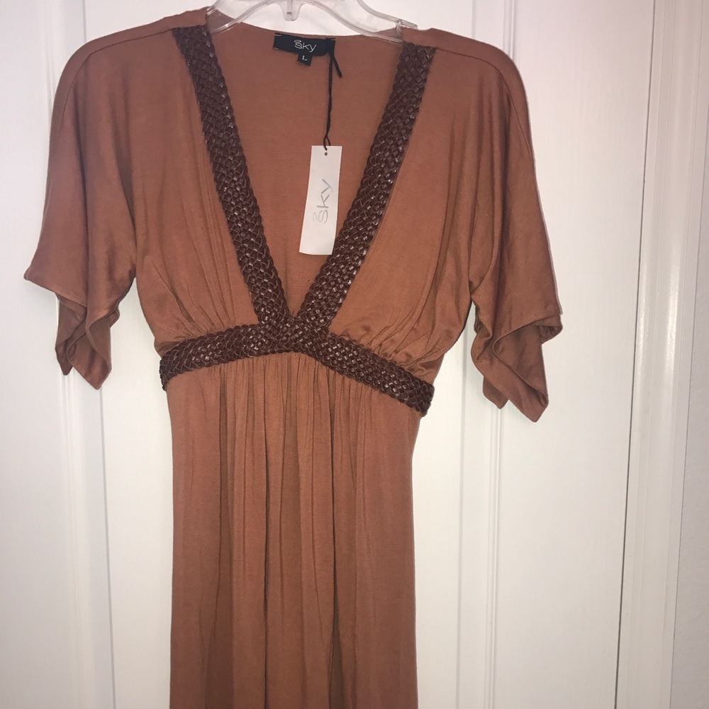 Sky dress in rust color