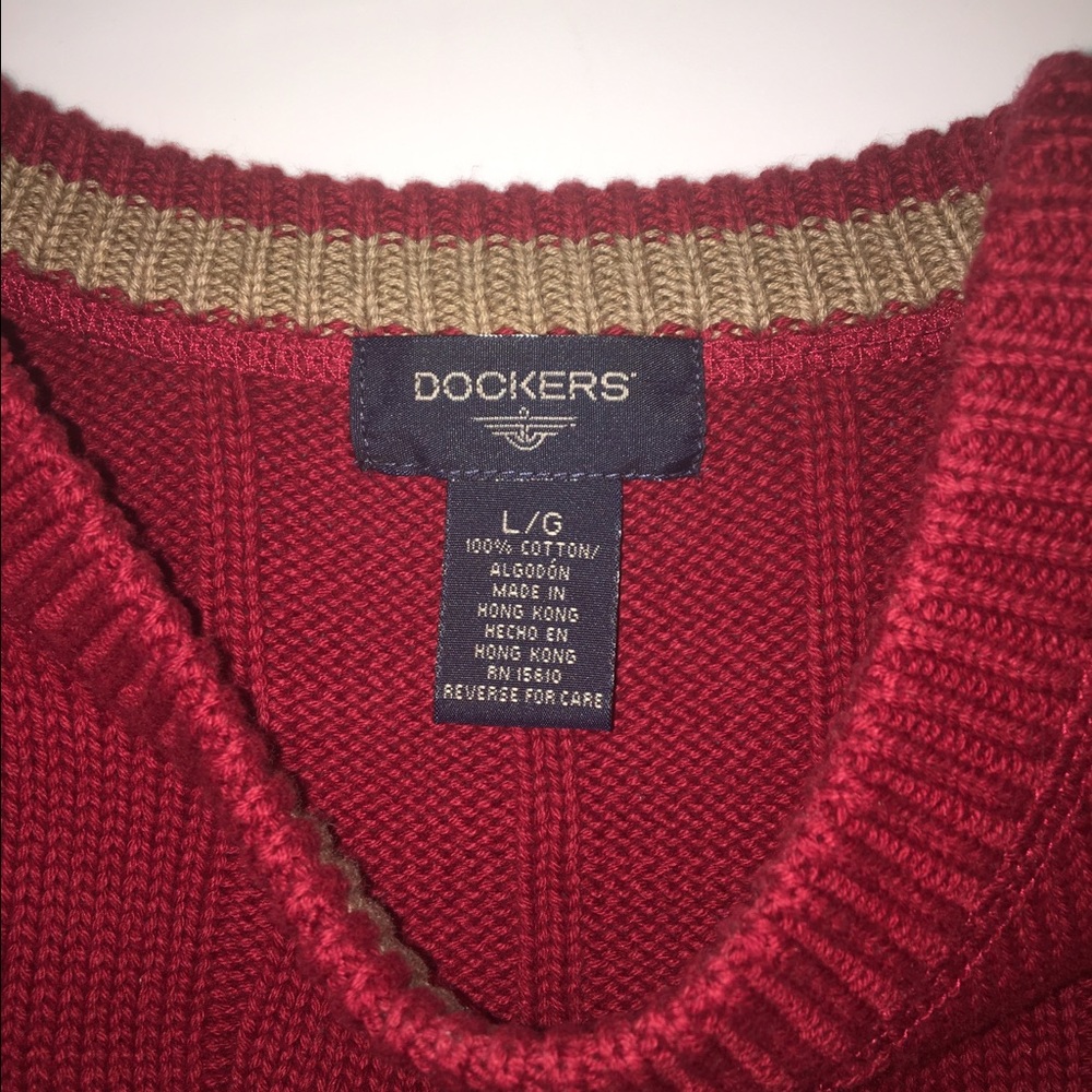 🔥Red Dockers V-Neck Sweater-L🔥 - Picture 5 of 5