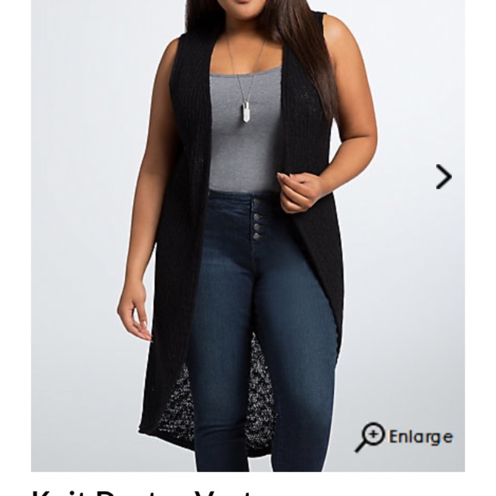 Knit duster vest