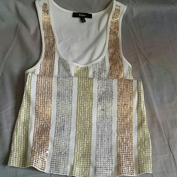 EXPRESS Tops Beaded Size Small - Picture 3 of 4