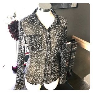 Lucky Brand animal print button down shirt