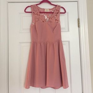 Pins and Needles Blush Lace Dress size 4