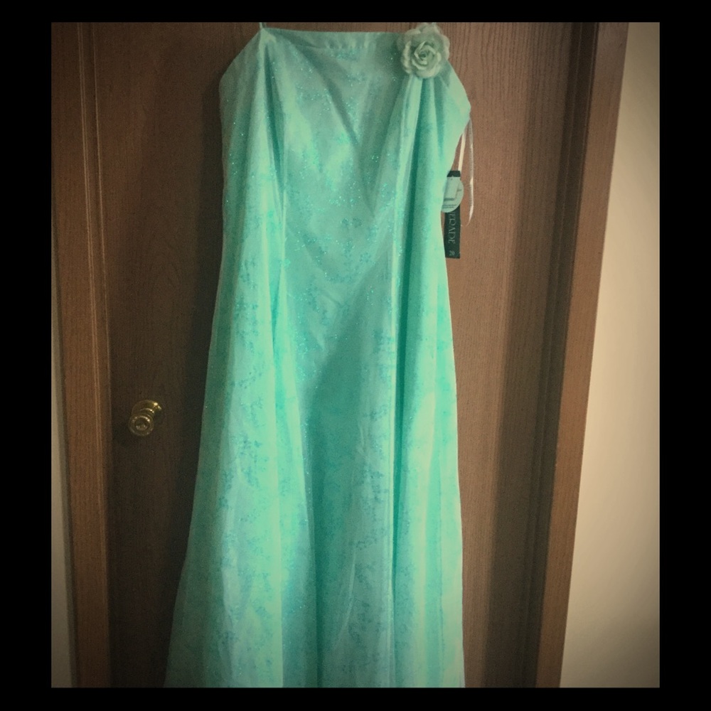 Aqua prom dress