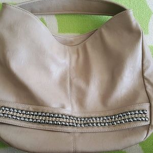 Beige Bedazzled Purse