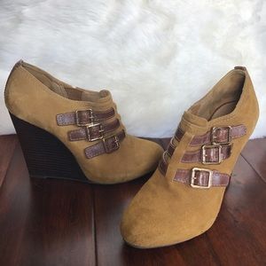 Tory Burch Wedge Booties size 7