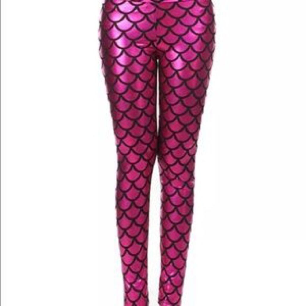 Pink mermaid leggings