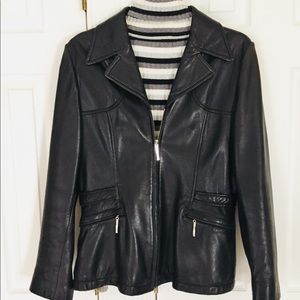 NINE WEST:   SOFT LEATHER JACKET