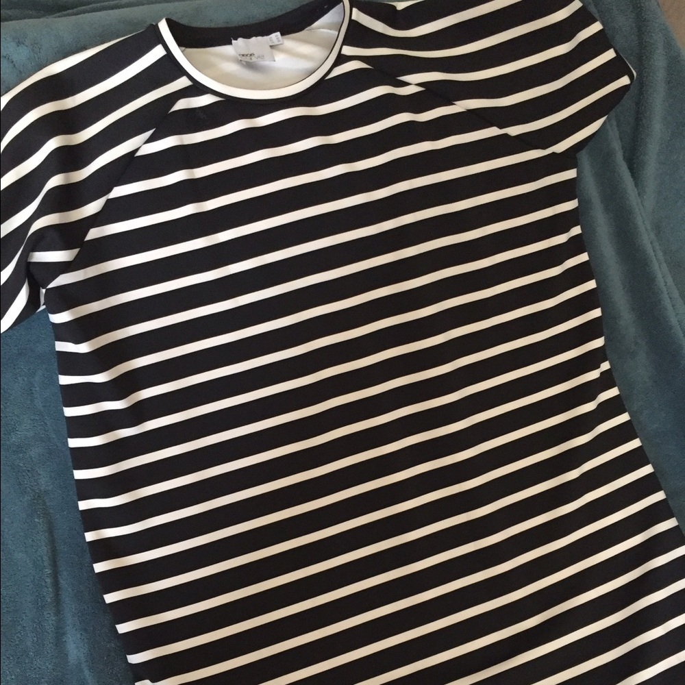 ASOS Curve Striped Scuba Shift Dress