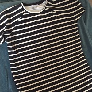 ASOS Curve Striped Scuba Shift Dress