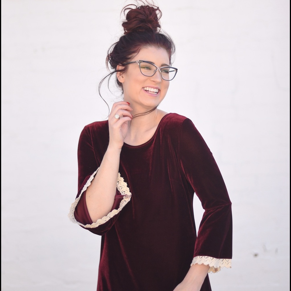 Velvet Bell Sleeve Tunic