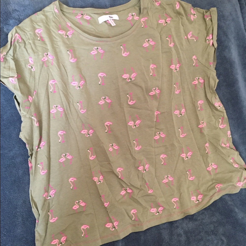 Simply Be Flamingo Print Tee