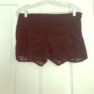 Black lace Zara shorts