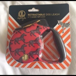 Dabney Lee Retractable Dog Leash, Zebra Print