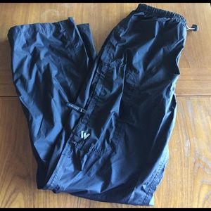 Lightweight Packable Black Rain Pants