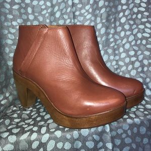 Kelsi Dagger Wooden Heel  Booties