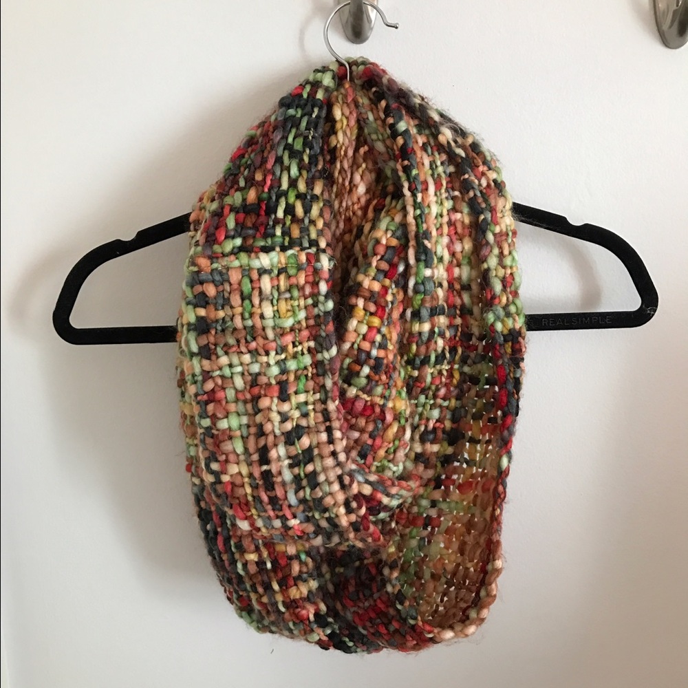 Multicolored infinity scarf