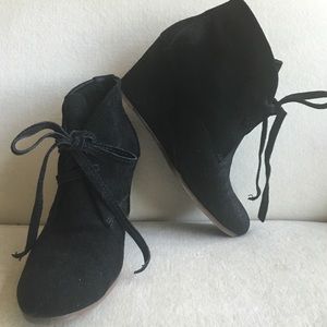 Dolce Vita black suede ankle booties